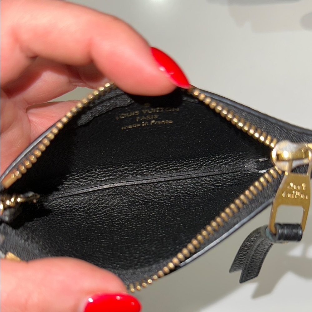 Black Leather Keychain Pouch - image 4